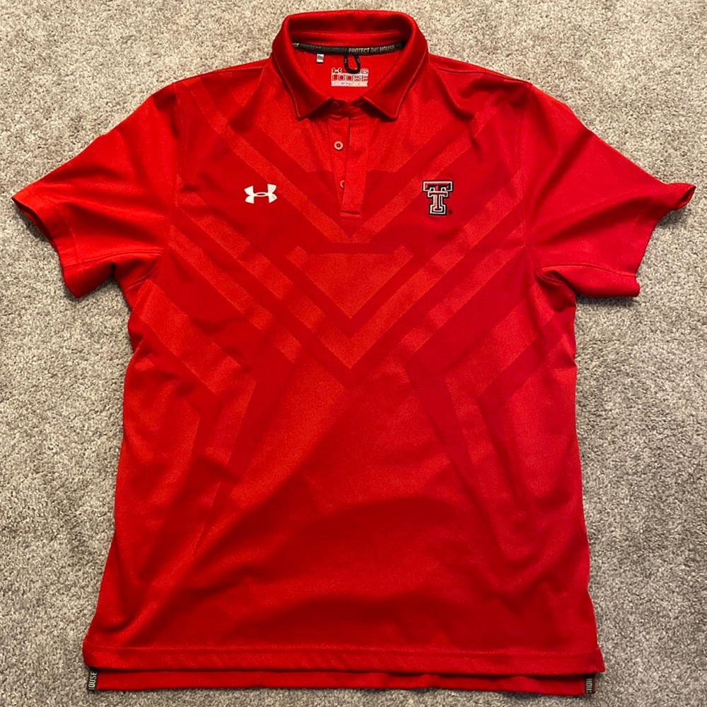 Under Armour Red Texas Tech Men’s Polo